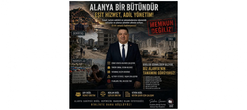 Alanya’da Hizmet Tartışması: “Vitrin Değil, Gerçek Hizmet” Çağrısı - GÜNDEM - İnternetin Ajansı