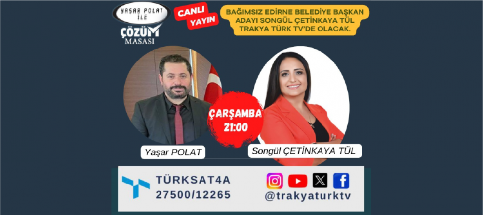 BAŞKAN ADAYI TÜL YAŞAR POLAT İLE ÇÖZÜM MASASI'NIN KONUĞU OLACAK! - GÜNDEM - İnternetin Ajansı