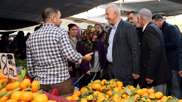 BAŞKAN GÜLTAK GÜNDOĞDU MAHALLESİ SEMT PAZARINI ZİYARET ETTİ - TÜRKİYE - İnternetin Ajansı