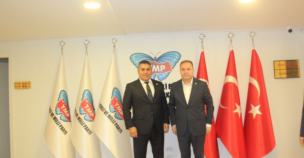 BAŞKAN MUTLU ANAVATAN PARTİSİ GENEL BAŞKANI ÇELEBİ'Yİ MAKAMINDA AĞIRLADI!