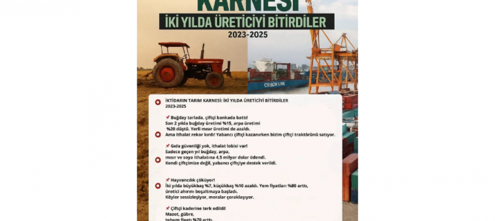 İKTİDARIN TARIM KARNESİ: İKİ YILDA ÜRETİCİYİ BİTİRDİLER - GÜNDEM - İnternetin Ajansı