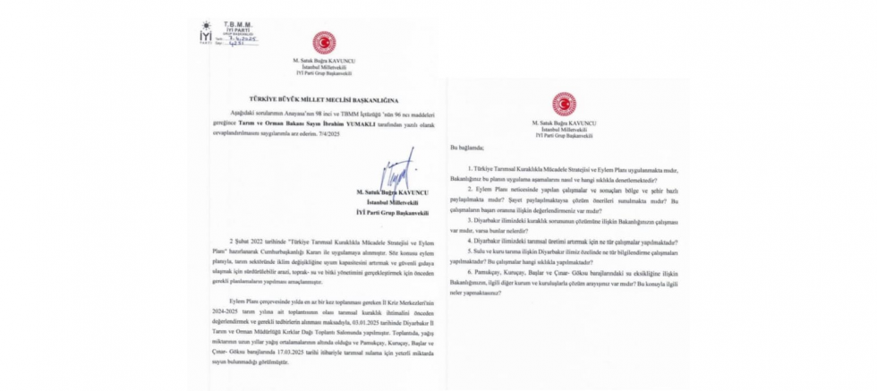 İYİ PARTİ DİYARBAKIR İL BAŞKANI ABDULLAH ERENKARA: “KURAKLIK SORUNUNU MECLİSE TAŞIDIK, ÇÖZÜM ARAYIŞIMIZ SÜRECEK” - GÜNDEM - İnternetin Ajansı