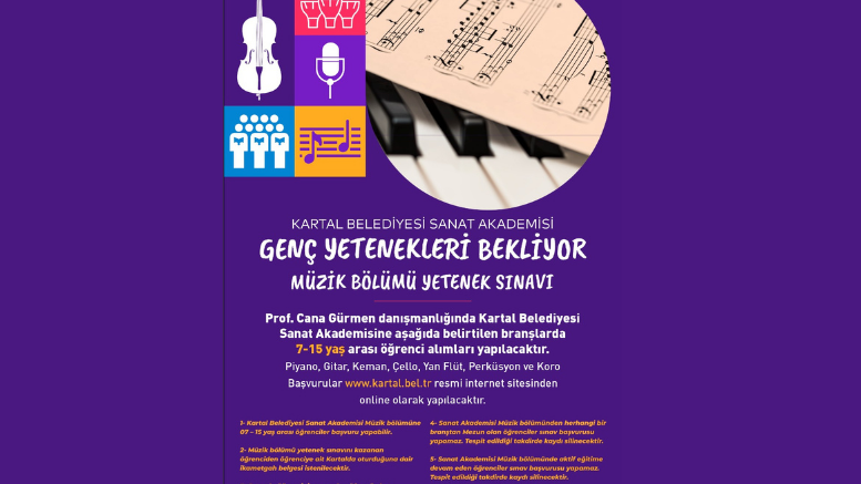 Kartal Belediyesi Sanat Akademisi Genç Yetenekleri Bekliyor - TÜRKİYE - İnternetin Ajansı