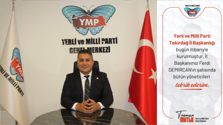 Yerli ve Milli Parti'nin kararlı genişleme ve örgütlenme hamlesi, Tekirdağ'da da devam ediyor.